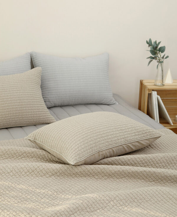 CM Pillow ( Beige Gray 4) Vỏ Áo gối cao cấp Hàn Quốc CM Paul Pigment Pillow