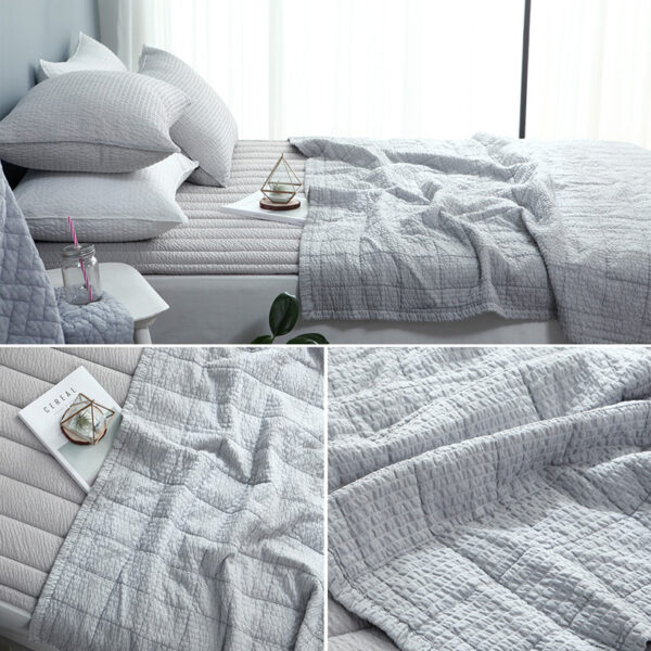 Ice Bamboo Ripple Washing Summer Quilting Duvet (Gray2) Chăn gối sợi tre mùa hè Hàn Quốc - Ice Bambo Duvet
