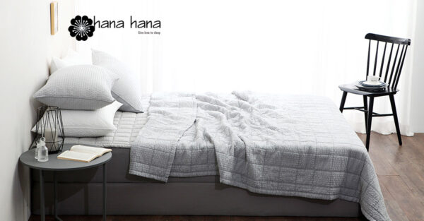 Ice Bamboo Ripple Washing Summer Quilting Duvet (Gray3) Chăn gối sợi tre mùa hè Hàn Quốc - Ice Bambo Duvet