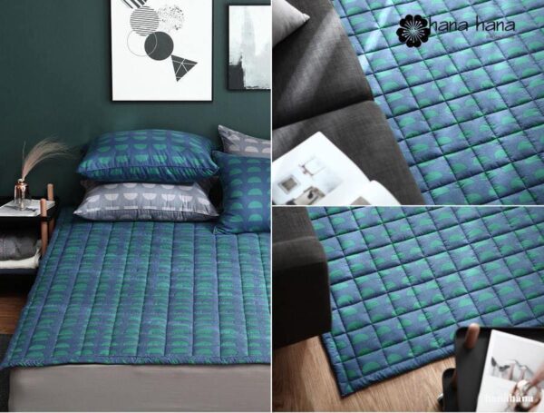 Tam trai da nang Halfmoon - Blue (2) Thảm trải Hàn Quốc cao cấp - Premium Nano Halfmoon Rug