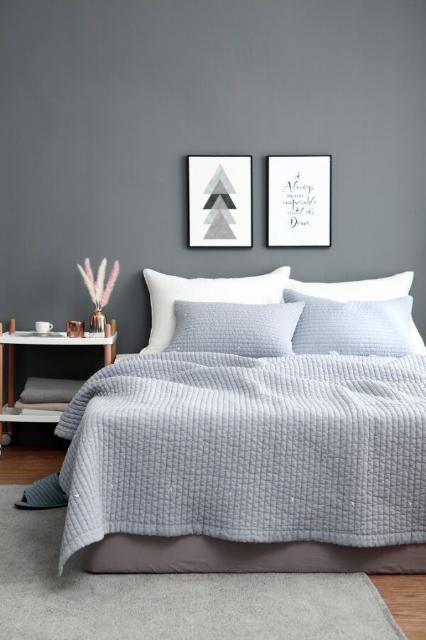 Paulline star Sky &white 1 Chăn hè thu cao cấp Hàn Quốc cotton - Paul Star Pigment Pad