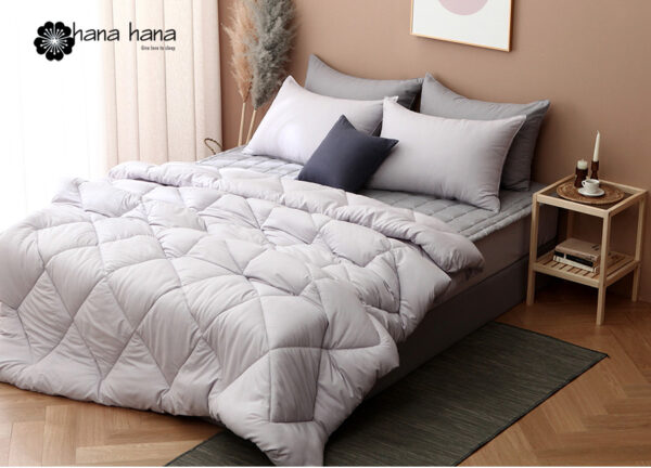 Rising Ultra Fine Fiber Comforter Pillow cover set (Purple gray2) CHĂN THU ĐÔNG RISING COMFORTER