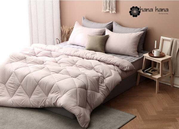 Rising Ultra Fine Fiber Comforter Pillow cover set (pinkbeige2) CHĂN THU ĐÔNG RISING COMFORTER