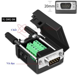 Đầu nối DB9 cái 9 chân bấm vặn vít HD-LINK chính hãng