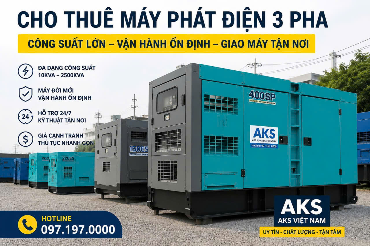 Cho Thuê Máy Phát Điện 3