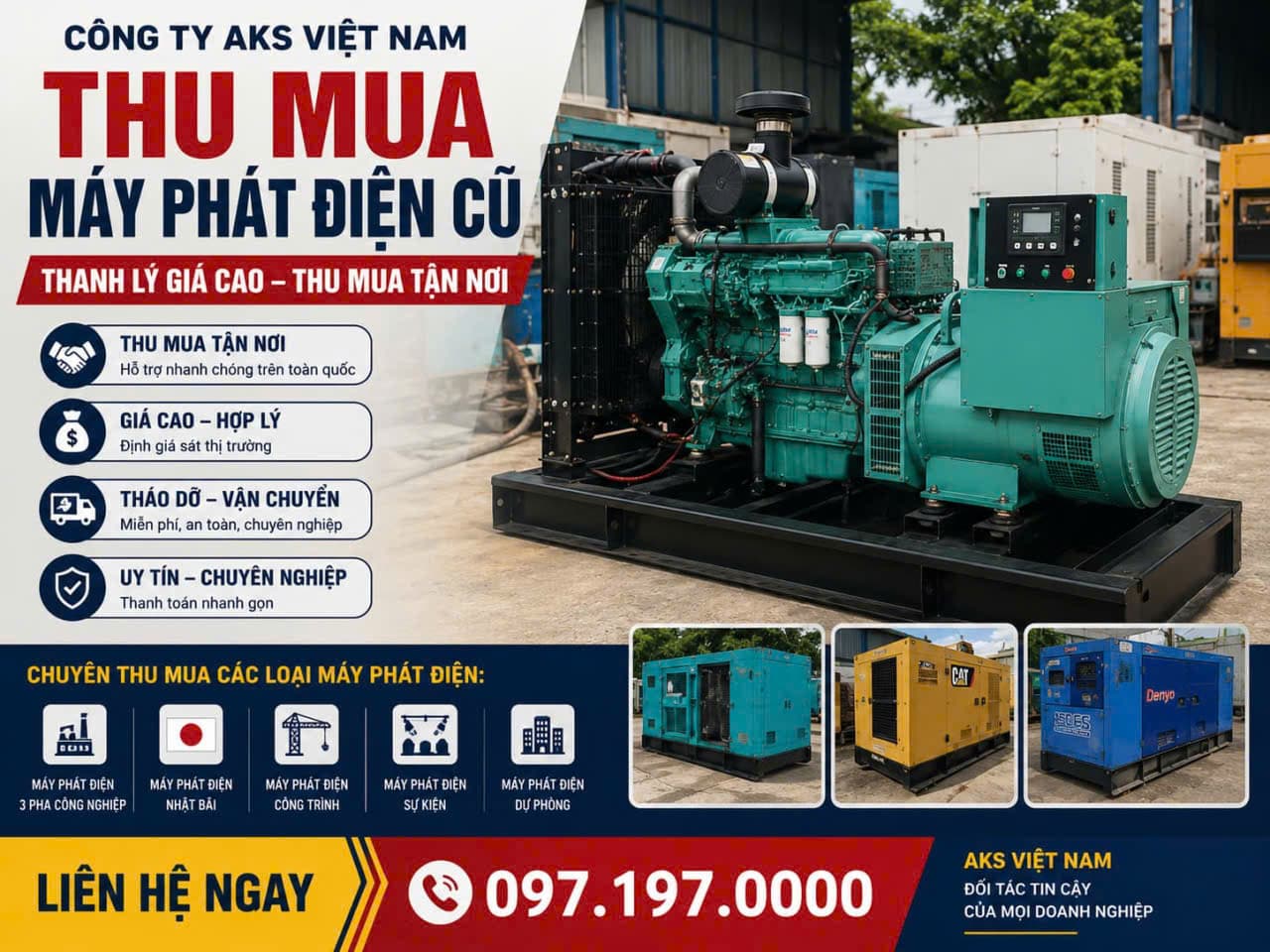 Thu Mua Máy Phát Điện Bình Dương